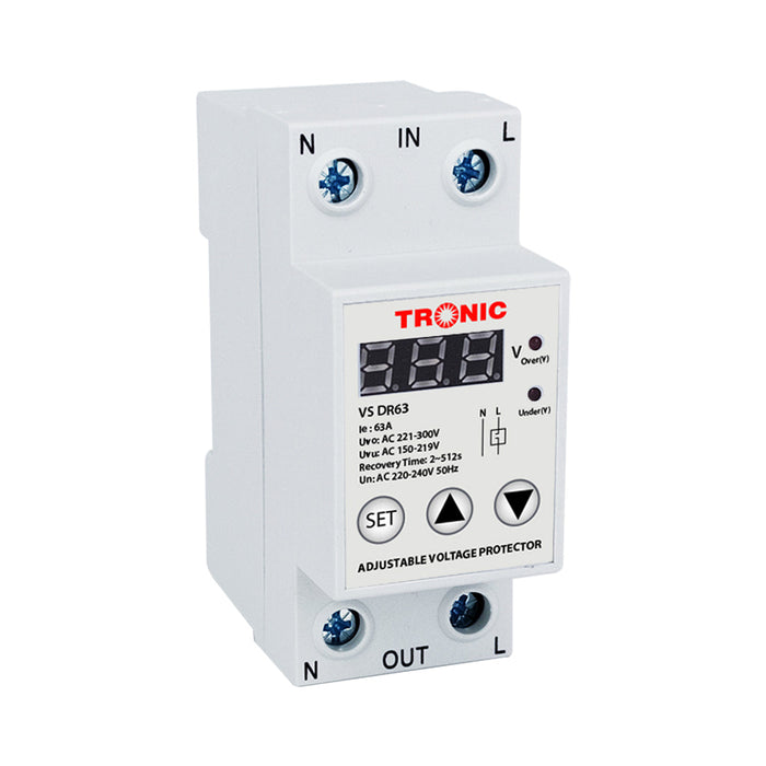 Tronic Adjustable Voltage Protector 63A 1 Tronic Adjustable Voltage Protector 63A