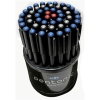 Pentonic Ballpen Assorted Dispenser, Low Viscosity Ink Allows The Rolling Ball to Glide Across All Kinds of Paper Surfaces Without Smearing, Sleek Charcoal Gray Finish 50pcs PBPA50S