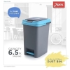Apex Push and Pedal Dustbin 6.5l Capacity Plastic Lightweight Unbreakable 450445