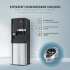 Nikai Water Dispenser 2 Taps Bottom Load with Cup Holder NWD5000BSS 2 Taps Hot And Cold Compressor Cooling Steel Tank Anti Bacterial Design