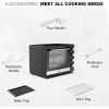 Nikai Oven Electric 65l with Rosting Fuction 4 Knobs Control 2200w NT6500SRC2 120 Mins Timer Convection Function Stainless Steel Heating Elements Inner Light Double Glass Panel