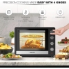 Nikai Oven Electric 65l with Rosting Fuction 4 Knobs Control 2200w NT6500SRC2 120 Mins Timer Convection Function Stainless Steel Heating Elements Inner Light Double Glass Panel