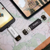 Transcend 512GB Portable External SSD - USB 3.2 Gen 2, Up to 1050 MB/s Transfer Speeds, Compatible with iPhone, iPad, Android, and Car Audio Systems, Includes 2-in-1 Type-C and Type-A Cables, Black, TS512GESD310C.