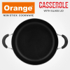 Orange Cook & Serve Non-Stick Casserole 24cm 3.8L with Glass Lid ONSC036