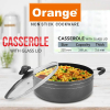 Orange Cook & Serve Non-Stick Casserole 24cm 3.8L with Glass Lid ONSC036