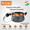 Orange No11 Non-Stick Handi 1.5L 160mm with Glass Lid, Sturdy Handles ONSC040