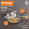 Orange Non-Stick Fry Pan Stone Finish 24cm with Glass Lid Rockstar Series ONSC405