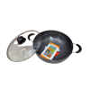Orange Hard Anodized Deep Kadai No16 5.5L with Glass Lid OHAC108