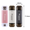 Transcend 512GB Portable External SSD - USB 3.2 Gen 2, Up to 1050 MB/s Transfer Speeds, Compatible with iPhone, iPad, Android, and Car Audio Systems, Includes 2-in-1 Type-C and Type-A Cables, Black, TS512GESD310C.
