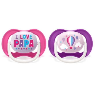 Philips Avent Soother Ultra Air Happy for Girl 6-18m 2's 080/04
