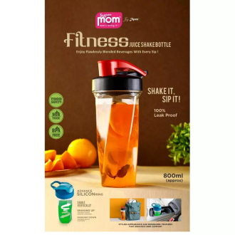 Supermom Fitness Juice Shake Bottle 800ml Plastic Material Leak Proof Lid Bpa Free 573508
