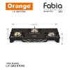 Orange Gas Stove Fabia 301 Jumbo with 3 Burner, Toughened Glass Top OLPG253