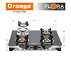 Orange Gas Stove Flora 401 with 4 Burner, Toughened Glass Top OLPG251