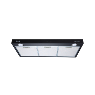 EvoQ Built-In Kitchen Hood, Black with 3-Speed Push Switch ECH – 90CB