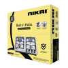 Nikai Gas Cooker 4 Burner Steel Built In Hob 50X45X25 NGH3005N Stainless Steel Auto Pulse Ignition System Heavy Cast Iron Pan Support Straight Flame