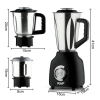 RAF Blender 1.5L Steel Jar, 1L Grinder, 0.8L Grinder, 350W, 3in1, 6 Blades, Strong Power, Fast Start, 2 Speed + Pulse Function R.2843
