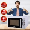 Nikai Microwave 30l Manual 5 Power Levels 900w NMO3010M 35 Mins Timer Defrost Settings Cooking End Signal Pull Handle Door