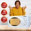 Nikai Microwave 23L Manual 5 Power Levels 800W NMO2309MW 35 Mins Timer Defrost Settings Cooking End Signal Pull Handle Door