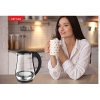 Nikai Jug Kettle 1.7L Glass With Cord Storage 2200W NK323G Automatic Shut Off Heat Plate With Led Indicator Light Detachable Filter Spout Cover