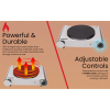 Nikai Hot Plate 188MM Single Steel Body 1500W NKTOE4N2 Overheat Protection System Power Indicator Light Adjustable Thermostat Control
