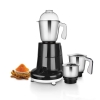 Pigeon Blender 1.5L Big Jar 1L Medium Jar 0.4L Chutney Jar Mixer Grinder Especial 3 Steel Jars 750w Sap 14075 Stainless Steel Blades For Tough Grinding Heavy Duty Motor Unbreakable Polycarbonate Lid For Convenient Grinding