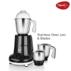 Pigeon Blender 1.5L Big Jar 1L Medium Jar 0.4L Chutney Jar Mixer Grinder Especial 3 Steel Jars 750w Sap 14075 Stainless Steel Blades For Tough Grinding Heavy Duty Motor Unbreakable Polycarbonate Lid For Convenient Grinding