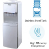 Nikai Water Dispenser 3 Taps Top Load With Cabinet NWD1900C 3 Taps Hot Normal And Cold Compressor Cooling Anti Bacterial Design