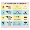 Pigeon Pressure Cooker 5l Deluxe Outer Lid Aluminium Sap 103 - Ergonomic Sturdy Handle Thermal Efficiency Special Alloy Safety Plug