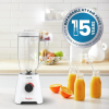 Moulinex Blender 2.8L Plastic Blender Jar with 2 Mills 600W, Grinder and Chopper, BlendForce XXL Jar Blender, 6 Powelix Blades, Leak Free Smart Lock 3-Point System, 2 Speeds, Pulse Function LM458127