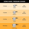 Pigeon Aluminium Pressure Cooker Set – 2L, 3L & 5L Outer Lid Durable Cookers for Fast Cooking SAP 12739