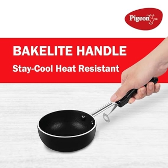 Pigeon Non-Stick Tadka Pan 0.8L – Durable Aluminium Pan for Tempering & Everyday Cooking SAP 177