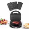 Nikai Sandwich Toaster 2 Slice 3 In 1 Waffle Grill And Sandwich 750W NGT323D Non Stick Coating Plates Cool Touch Housing Detachable Plates With Light Indicator
