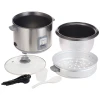 Kenwood Rice Cooker 2.8l Keep Warm Function Teflon Coated Pot 1000w Rcm71.000ss - Glass Lid Non Stick Stainless Steel Removable Cooking With Steam Basket Pot Indicator Lights