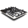 Nikai Gas Cooker 4 Burner Steel Built In Hob 50X45X25 NGH3005N Stainless Steel Auto Pulse Ignition System Heavy Cast Iron Pan Support Straight Flame
