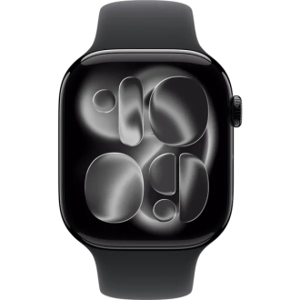 Apple Watch Series 11 46mm Jet Black Aluminium Case GPS Sport Band