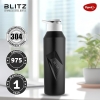 Pigeon Blitz Stainless Steel Water Bottle 975ml Black – Sipper Cap Eco friendly, BPA Free, Sap 19004482
