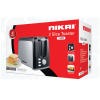 Nikai Toaster 2 Slice Browning Control 750W NBT555S1 Stainless Steel Panel On Plastic Housing With Cancel, Defrost And Reheat Functions Detachable Drip Tray