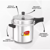 Pigeon Pressure Cooker 5l Deluxe Outer Lid Aluminium Sap 103 - Ergonomic Sturdy Handle Thermal Efficiency Special Alloy Safety Plug