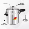 Pigeon Pressure Cooker 12l Deluxe Outer Lid Aluminium Sap 106 - Ergonomic Sturdy Handle Thermal Efficiency Special Alloy Safety Plug