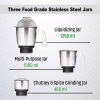Pigeon Blender 1.5l Big Jar 1.0l Medium Jar 0.4l Chutney Jar Mixer Grinder Ivory 3 Steel Jars 550w Sap 12396 - Stainless Steel Blades For Tough Grinding Heavy Duty Motor Unbreakable Polycarbonate Lid For Convenient Grinding