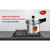 Pigeon Pressure Cooker 7.5l Deluxe Outer Lid Aluminium Sap 104 - Ergonomic Sturdy Handle Thermal Efficiency Special Alloy Safety Plug