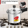 Pigeon Pressure Cooker 5l Deluxe Outer Lid Aluminium Sap 103 - Ergonomic Sturdy Handle Thermal Efficiency Special Alloy Safety Plug
