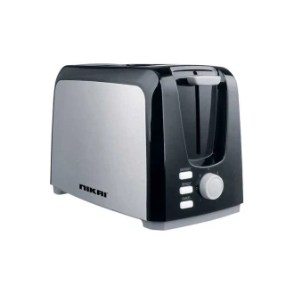 Nikai Toaster 2 Slice Browning Control 750W NBT555S1 Stainless Steel Panel On Plastic Housing With Cancel, Defrost And Reheat Functions Detachable Drip Tray