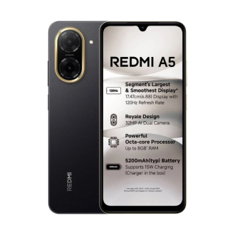 Xiaomi Redmi Smartphone A5 64GB 3GB RAM 32MP AI dual camera Immersive 6.88" display T7250 Processor