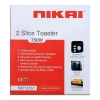 Nikai Toaster 2 Slice Browning Control 750W NBT555S1 Stainless Steel Panel On Plastic Housing With Cancel, Defrost And Reheat Functions Detachable Drip Tray