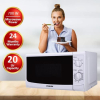 Nikai Microwave 20L Manual 5 Power Levels 700W NMO515N9A 35 Mins Timer Defrost Settings Cooking End Signal Push Button Door