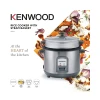Kenwood Rice Cooker 2.8l Keep Warm Function Teflon Coated Pot 1000w Rcm71.000ss - Glass Lid Non Stick Stainless Steel Removable Cooking With Steam Basket Pot Indicator Lights