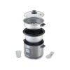 Kenwood Rice Cooker 2.8l Keep Warm Function Teflon Coated Pot 1000w Rcm71.000ss - Glass Lid Non Stick Stainless Steel Removable Cooking With Steam Basket Pot Indicator Lights