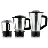 RAF Blender 1.5L Steel Jar, 1L Grinder, 0.8L Grinder, 350W, 3in1, 6 Blades, Strong Power, Fast Start, 2 Speed + Pulse Function R.2843