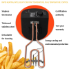 RAF Deep Fryer 2000W 3.5L Single Basket, 4 Ring Fever, Anti Scalding Design, Sectional Temperature Control, Stainless Steel R.5299